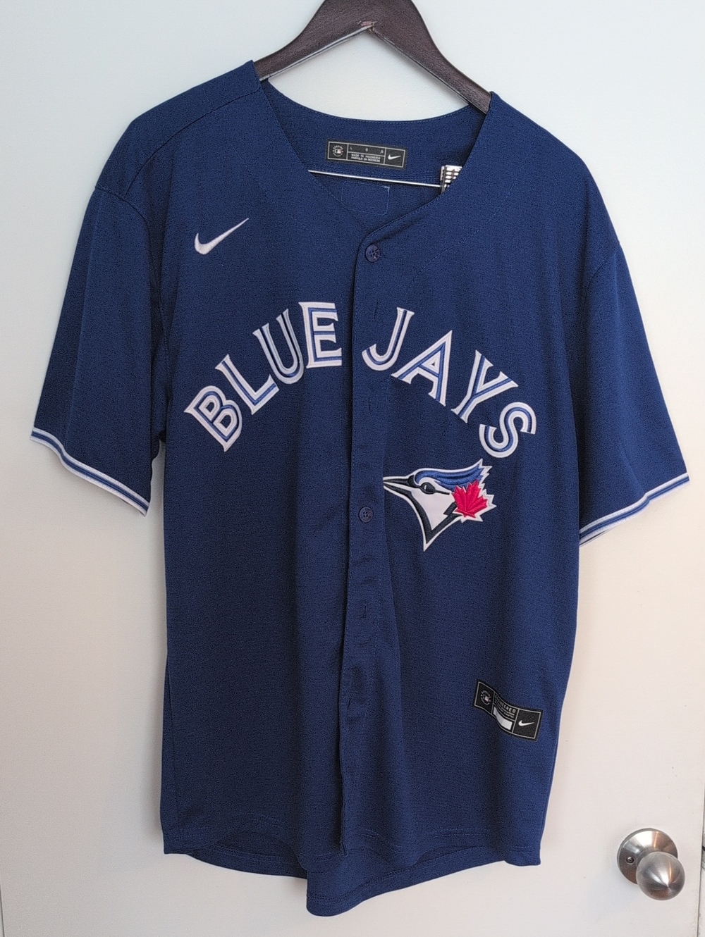 Nike Toronto Blue Jays Button-Up Jersey Size Large